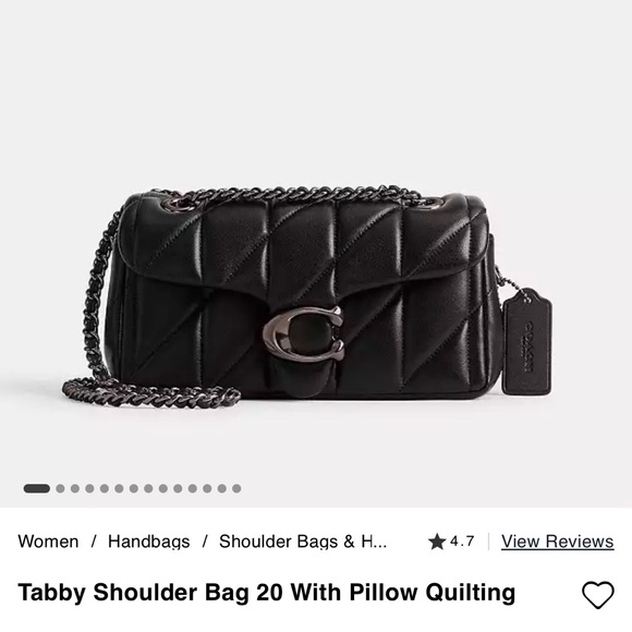 Coach Handbags - Coach Black Quilted Shoulder Bag with Chain Strap